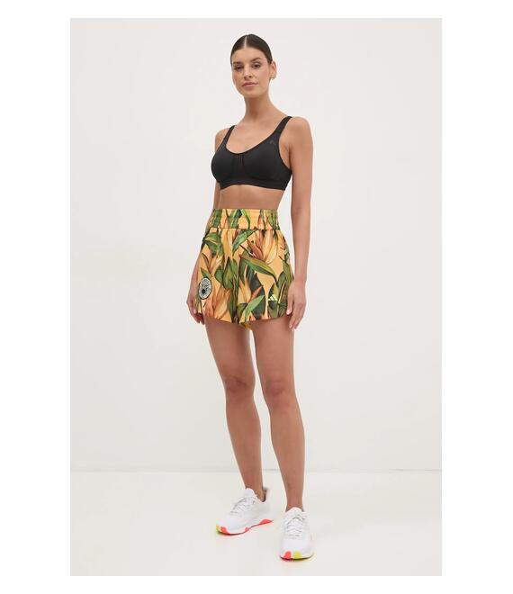 Σορτς προπόνησης adidas Performance x Farm Rio χρώμα: κίτρινο, JD6278