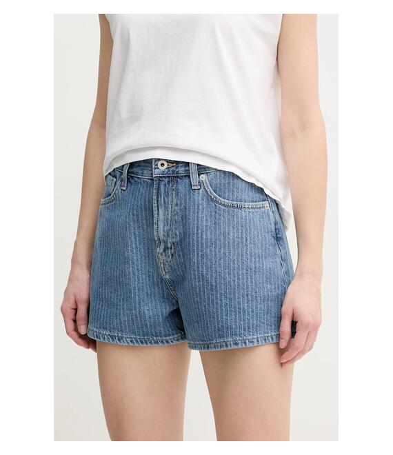 Τζιν σορτς Pepe Jeans A-LINE SHORT HW SUZIE χρώμα: μπλε, PL801111ID1