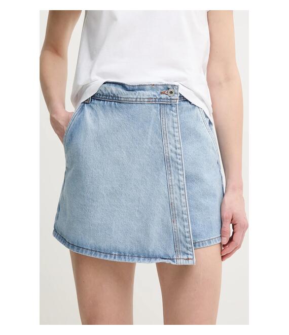 Τζιν φούστα Pepe Jeans REGULAR SKORT HW χρώμα: μπλε, PL801187NC9