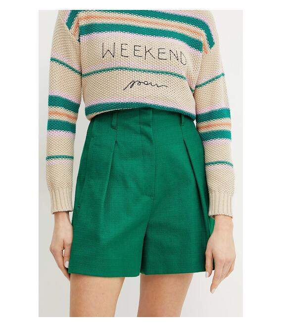 Βαμβακερό σορτσάκι Weekend Max Mara χρώμα: πράσινο, 2515141016600