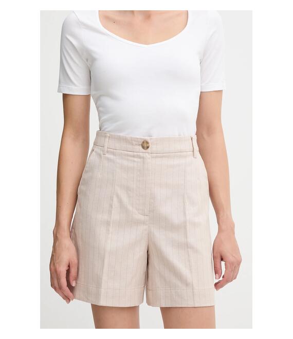 Λινό σορτς United Colors of Benetton χρώμα: μπεζ, 49KBD901X