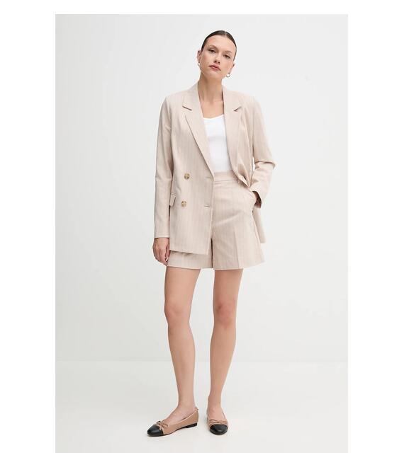 Λινό σορτς United Colors of Benetton χρώμα: μπεζ, 49KBD901X