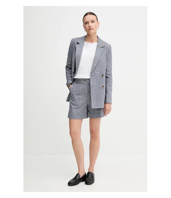 Λινό σορτς United Colors of Benetton χρώμα: μπλε, 49KBD901X