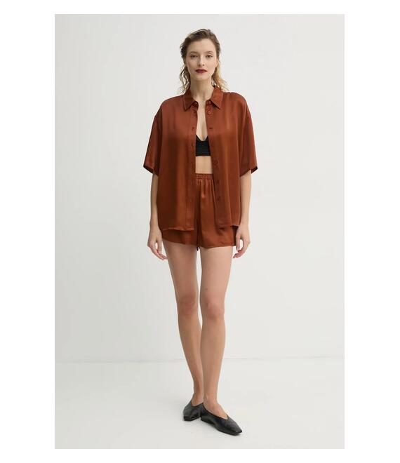 Σορτς American Vintage χρώμα: καφέ, UNY09AE25
