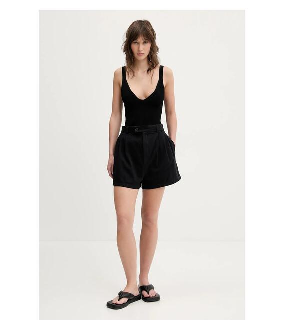 Βαμβακερό σορτσάκι Filippa K χρώμα: μαύρο, 31368