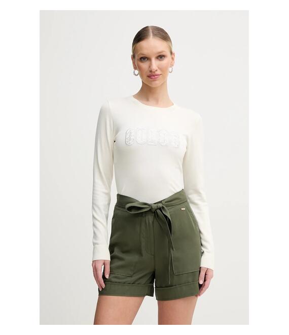 Σορτς Guess NINA χρώμα: πράσινο, W5GD1R WG4C2