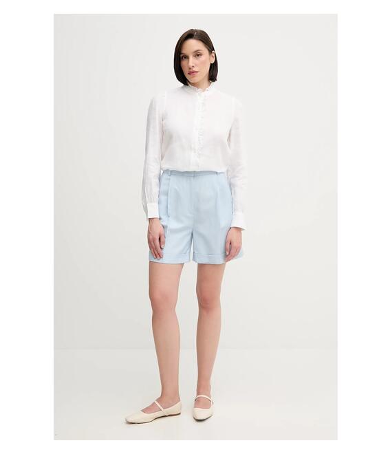 Λινό σορτς Tommy Hilfiger χρώμα: μπλε, WW0WW44767