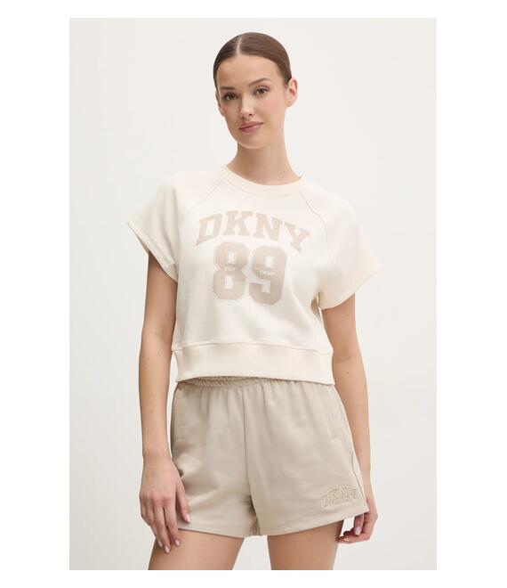 Βαμβακερό σορτσάκι Dkny χρώμα: μπεζ, DP5S5252