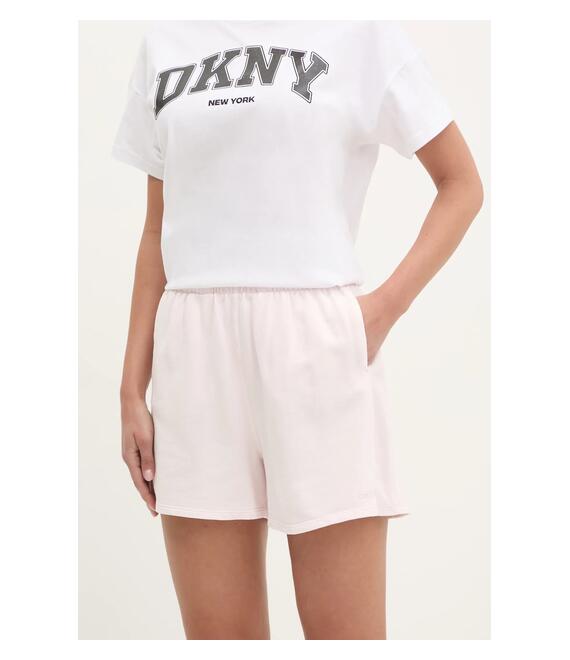 Βαμβακερό σορτσάκι Dkny χρώμα: ροζ, DP5S5243