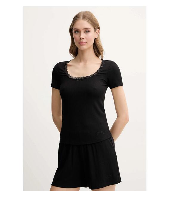 Σορτς Guess LIA χρώμα: μαύρο, O5GD01 KCQ72