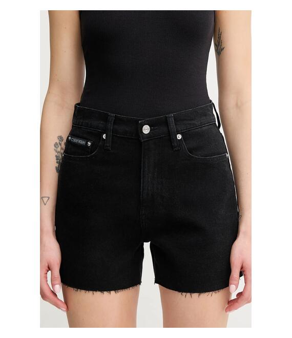 Τζιν σορτς Calvin Klein Jeans χρώμα: μαύρο, J20J225154