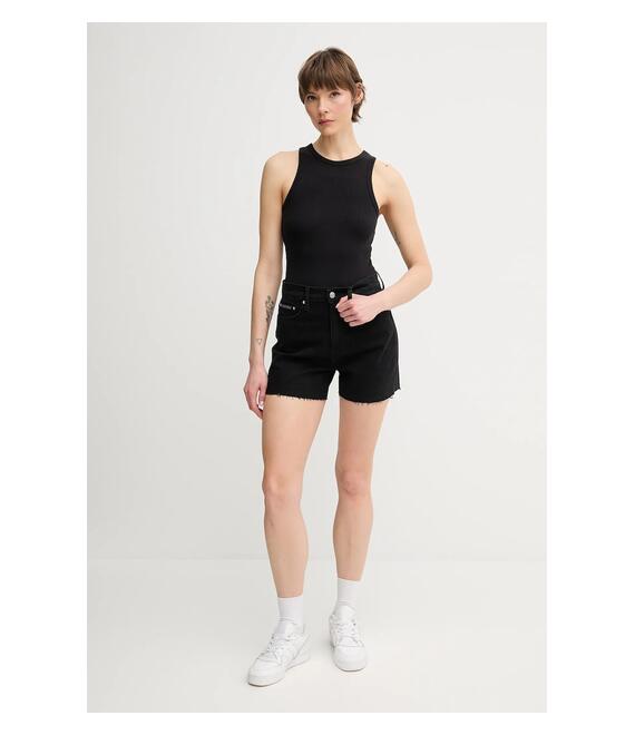 Τζιν σορτς Calvin Klein Jeans χρώμα: μαύρο, J20J225154