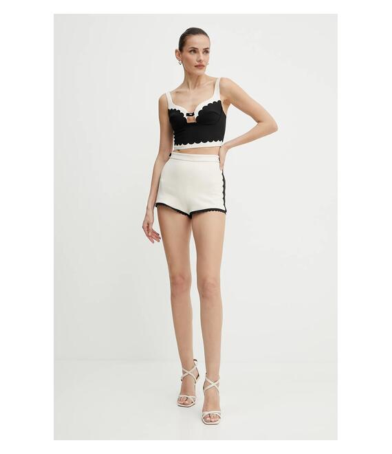 Σορτς Elisabetta Franchi χρώμα: μπεζ, SH00952E2