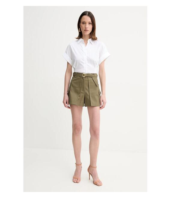 Βαμβακερό σορτσάκι Marciano Guess CINDY χρώμα: πράσινο, 5GGD25 7293A