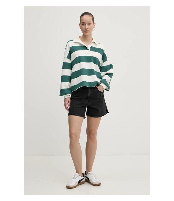 Τζιν σορτς Abercrombie & Fitch χρώμα: μαύρο, KI149-5012