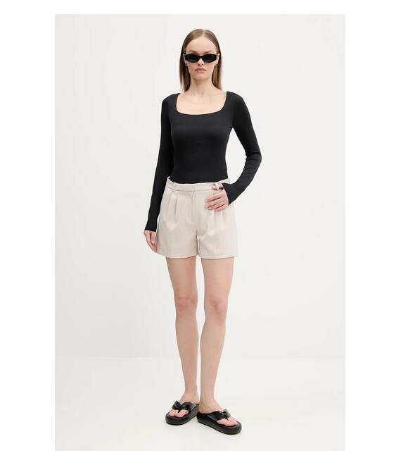 Σορτς Abercrombie & Fitch χρώμα: μπεζ, KI149-5214