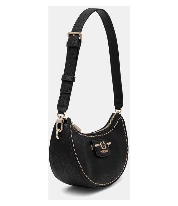 Τσάντα Guess NASTRA χρώμα: μαύρο, HWBG96 37170 Τσάντα Guess NASTRA χρώμα: μαύρο, HWBG96 37170