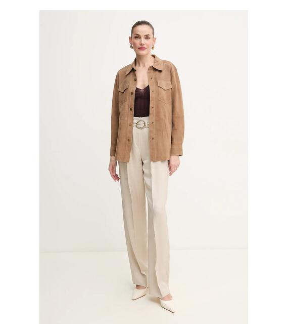 Top Twinset χρώμα: καφέ, 251TT3220