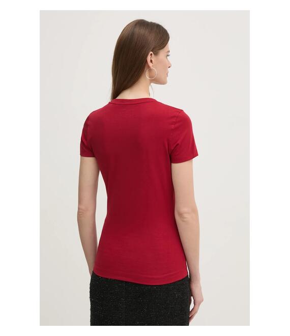 Μπλουζάκι Guess χρώμα: μπορντό, W5RI03 J1314