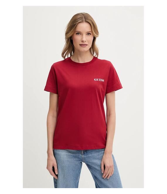 Μπλουζάκι Guess χρώμα: κόκκινο, W5RI04 I3Z14