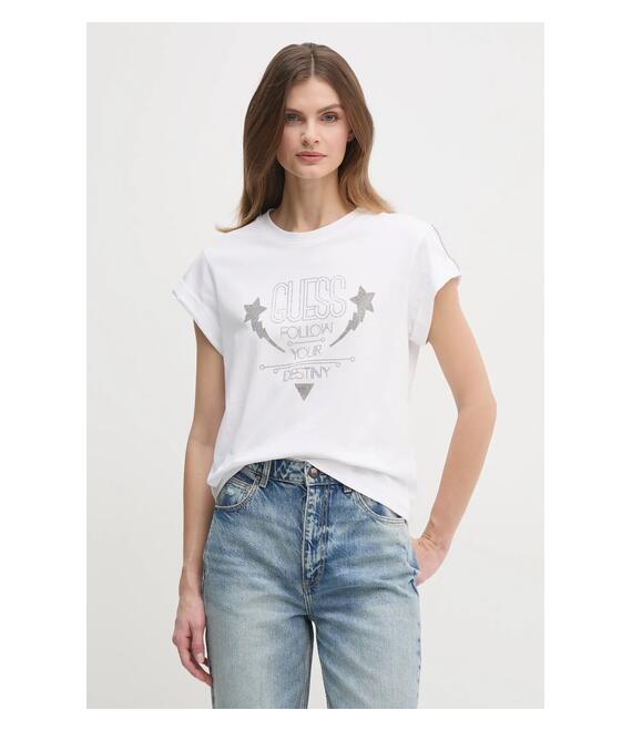 Μπλουζάκι Guess χρώμα: άσπρο, W5RI06 I3Z14