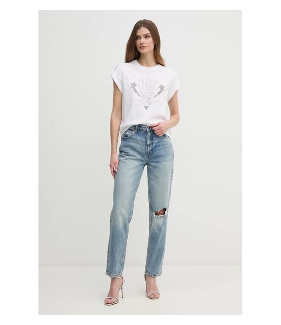 Μπλουζάκι Guess χρώμα: άσπρο, W5RI06 I3Z14