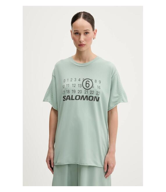 Μπλουζάκι MM6 Maison Margiela x Salomon χρώμα: τιρκουάζ, S52GC0345