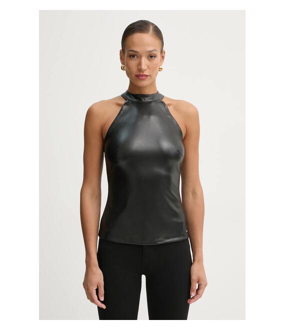 Μπλουζάκι Guess VIOLETTE χρώμα: μαύρο, W5RH09 WGIK0