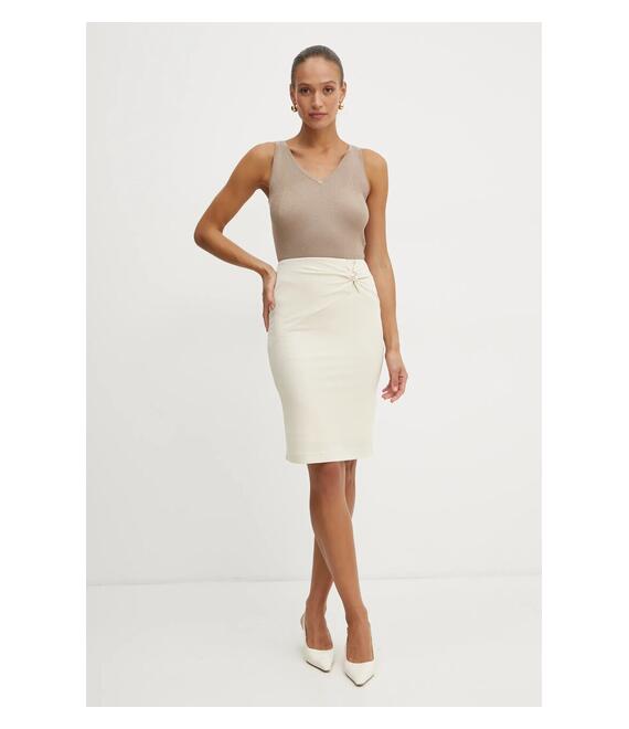 Top Guess EDEN χρώμα: μπεζ, W5RR18 Z34O0