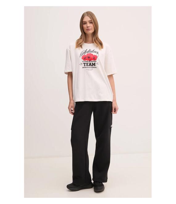 Μπλουζάκι adidas Originals FLOWER TEE χρώμα: μπεζ, JN6690