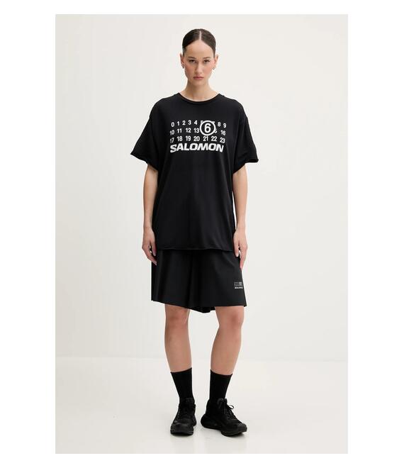 Μπλουζάκι MM6 Maison Margiela x Salomon χρώμα: μαύρο, S52GC0345.M20101
