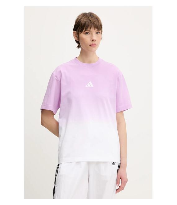 Βαμβακερό μπλουζάκι adidas ALL SZN Dip Dye χρώμα: μοβ, JJ4539