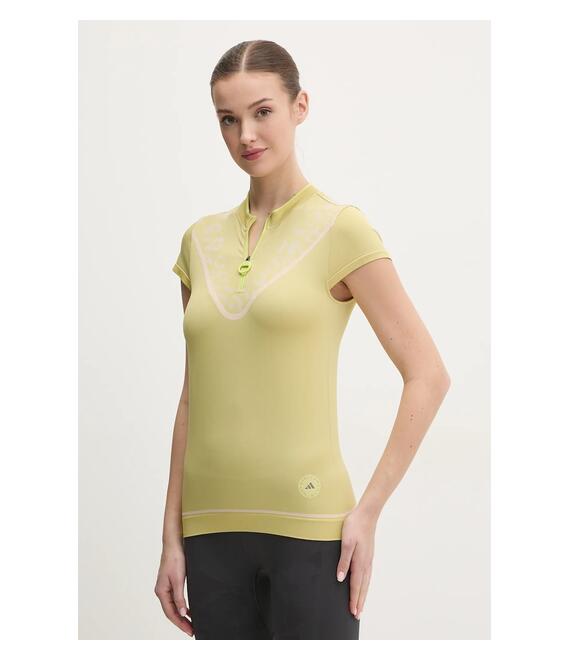 Μπλουζάκι προπόνησης adidas by Stella McCartney TrueNature χρώμα: πράσινο, JG1010