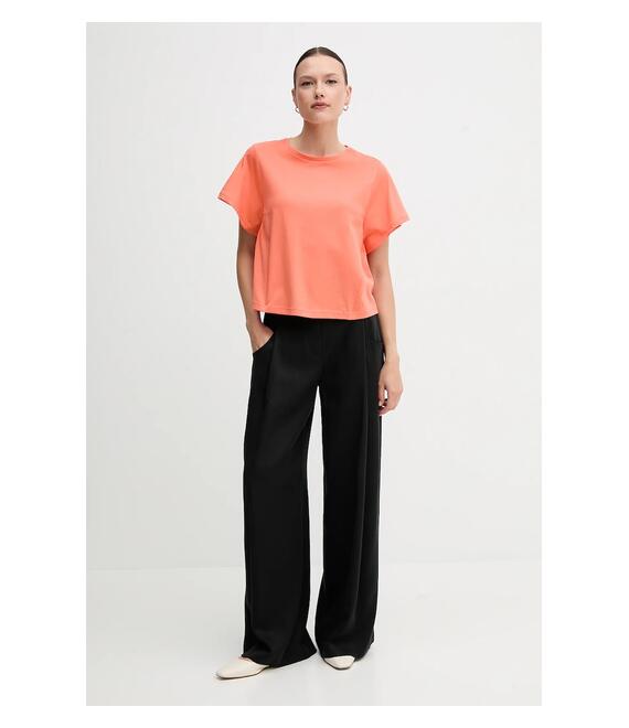 Βαμβακερό μπλουζάκι United Colors of Benetton χρώμα: πορτοκαλί, 3U53D109U