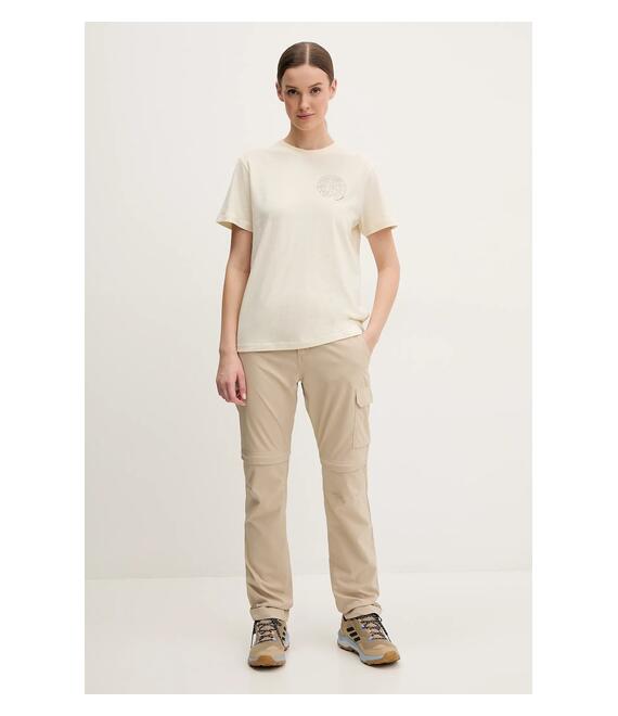 Μπλουζάκι Fjallraven Hemp Blend Out Here χρώμα: μπεζ, F14600215