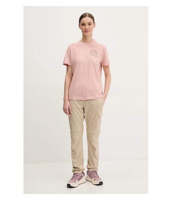 Μπλουζάκι Fjallraven Hemp Blend Out Here χρώμα: ροζ, F14600215