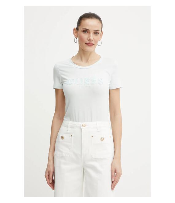 Μπλουζάκι Guess χρώμα: τιρκουάζ, W5GI17 J1314