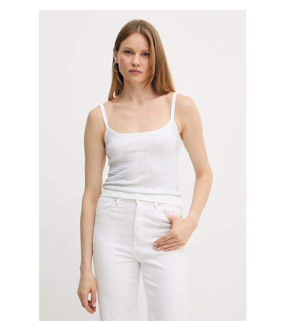 Top Guess KHLOE χρώμα: άσπρο, W5GR47 Z3MN2