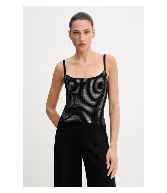 Top Guess KHLOE χρώμα: μαύρο, W5GR47 Z3MN2