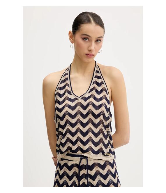 Top Superdry χρώμα: ναυτικό μπλε, W6012004A-F4Y