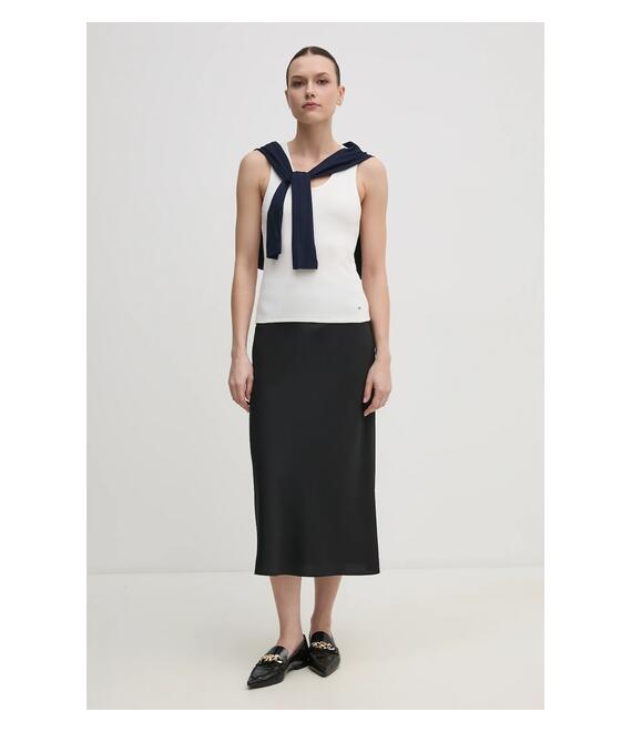 Top Tommy Hilfiger χρώμα: μπεζ, WW0WW44572