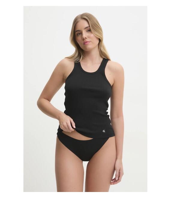 Βαμβακερό τοπ Calvin Klein Underwear 3-pack χρώμα: μαύρο, LV00QS7493