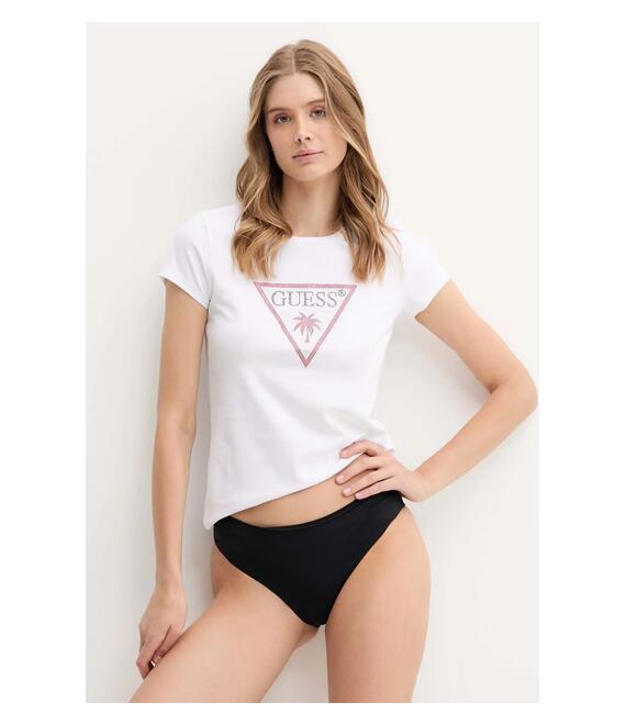 Μπλουζάκι Guess χρώμα: άσπρο, E5GI08 J1314