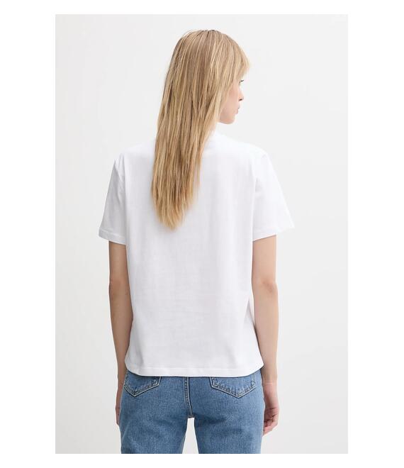 Βαμβακερό μπλουζάκι Calvin Klein Jeans χρώμα: άσπρο, LV047B865G