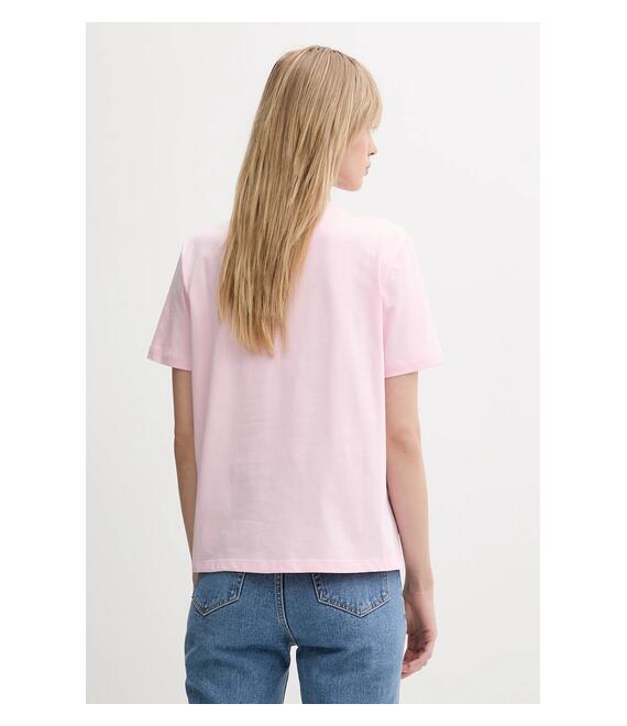 Βαμβακερό μπλουζάκι Calvin Klein Jeans χρώμα: ροζ, LV047B865G