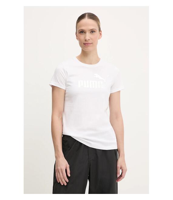 Βαμβακερό μπλουζάκι Puma χρώμα: άσπρο, 631536