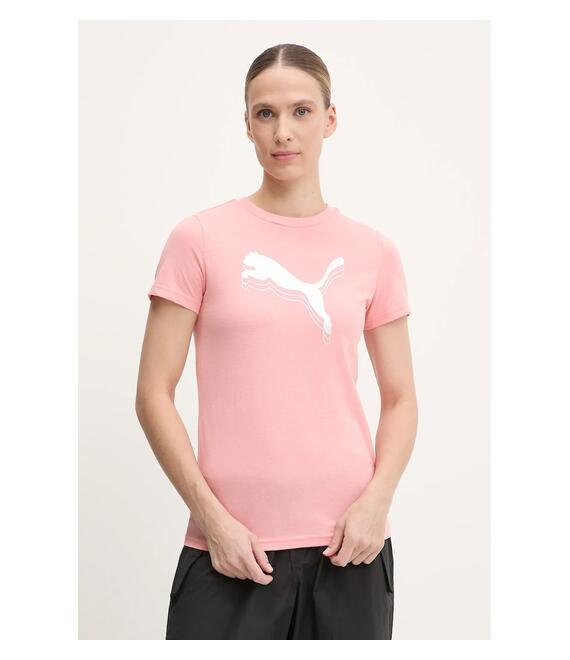 Βαμβακερό μπλουζάκι Puma χρώμα: πορτοκαλί, 684995