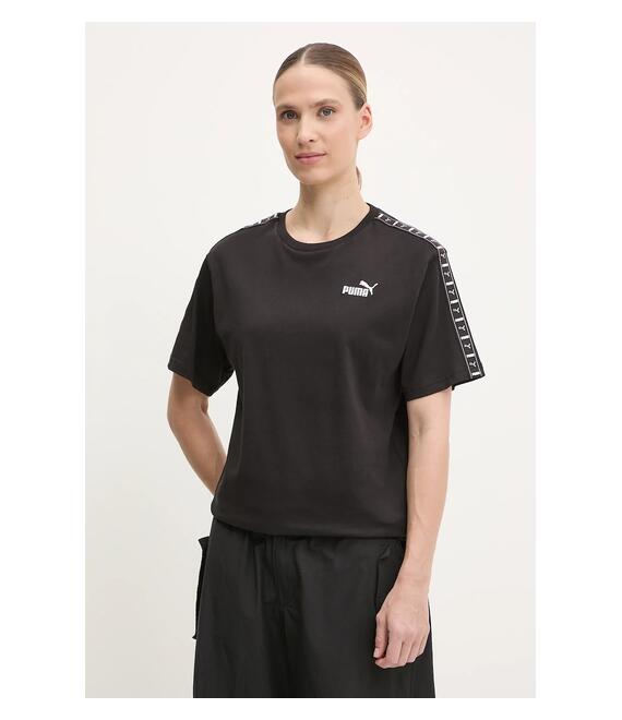 Βαμβακερό μπλουζάκι Puma χρώμα: μαύρο, 685009