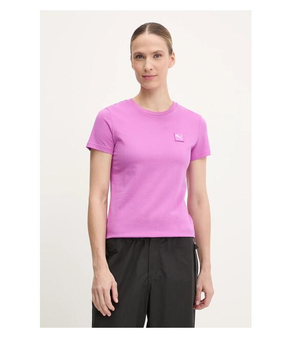 Βαμβακερό μπλουζάκι Puma χρώμα: ροζ, 685016