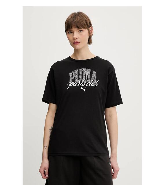 Βαμβακερό μπλουζάκι Puma χρώμα: μαύρο, 685031